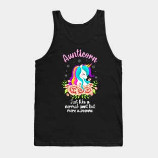 Aunticorn Unicorn Awesome Auntie Aunt Gift Tank Top